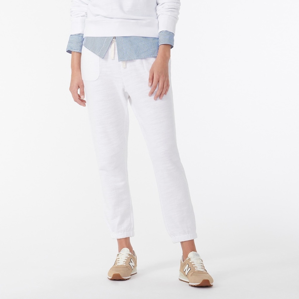 SALE ⚡️🌟J Crew Cotton Terry Jogger White M NWT!